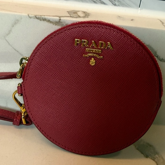 Prada Saffiano Leather Pink Wristlet - Picture 3 of 8